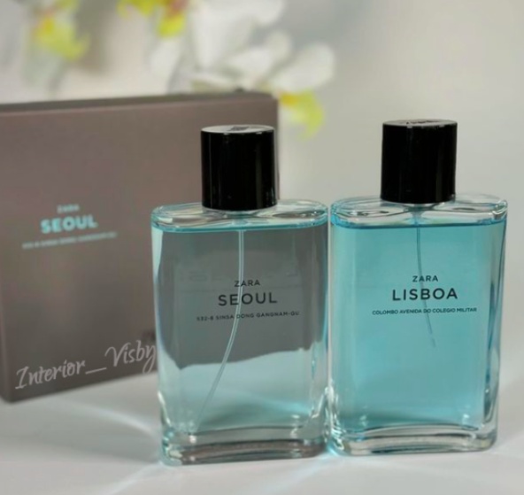 ZARA Mens Seoul 90ml Lisboa 90ml Duo Set Eau De Toilette EDT
