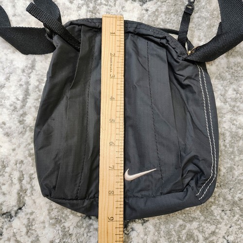 Vintage Rare Nike Shoulder Crossbody Bag Messenger Nike Side Bag Y2K 90s Black - Picture 9 of 10