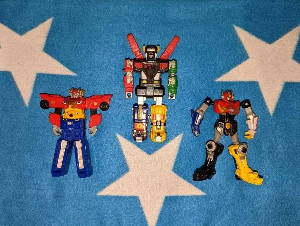 Vintage 98 Voltron Lion Force, 12 Gosei Megazord MMPR Power Rangers Figure Set - Image 3 of 4