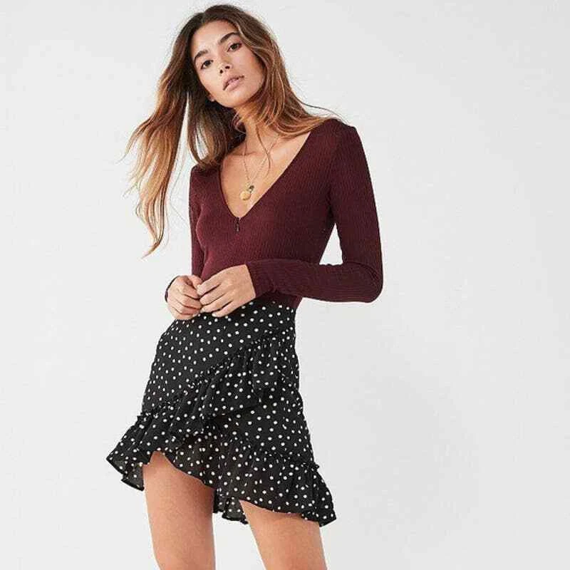 White ruffle shop skirt urban outfitters