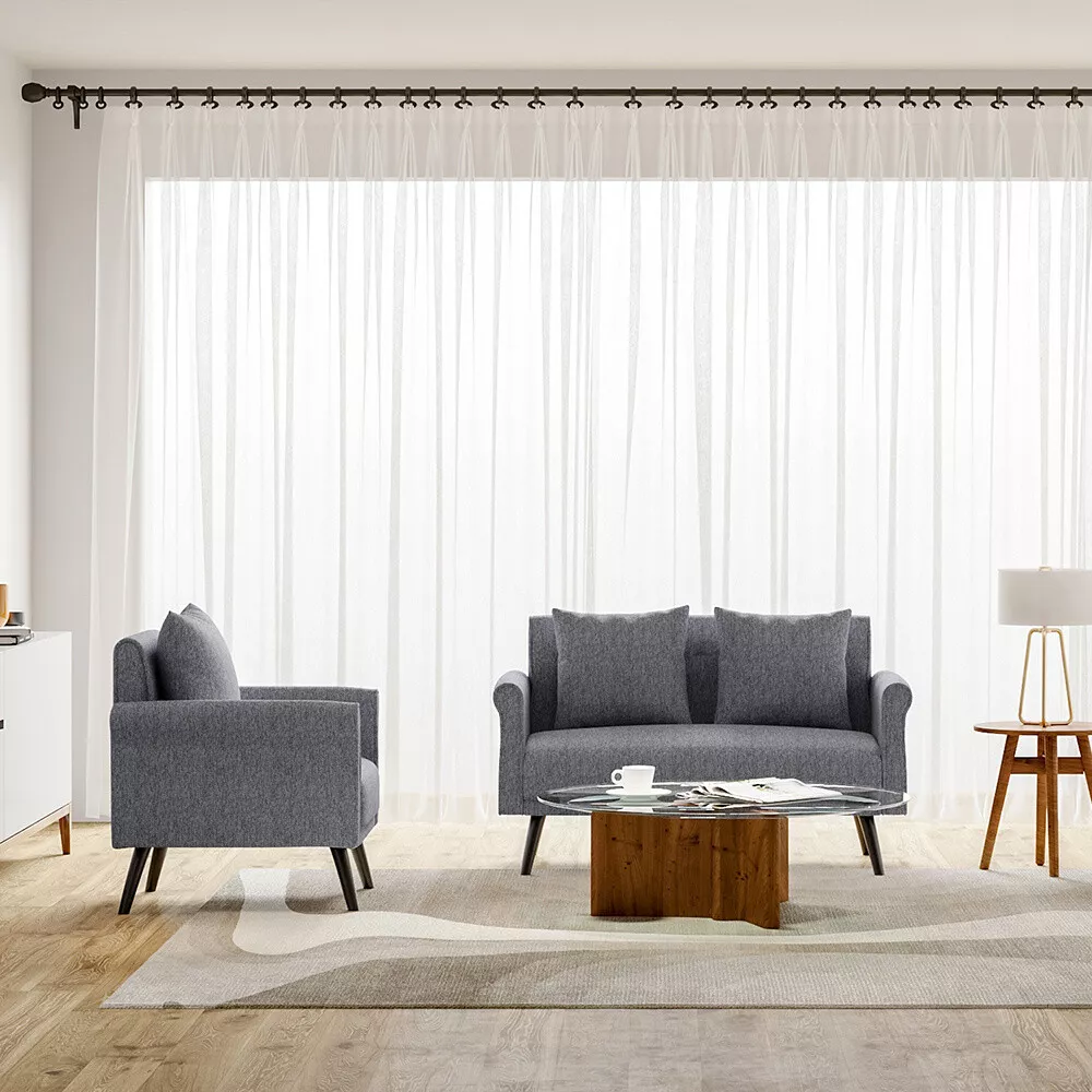 Grey loveseat couch outlet