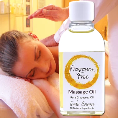 TENDER ESSENCE Fragrance Free Massage Oil Unscented Relaxing Soothing Sensitive Skin 50ml
