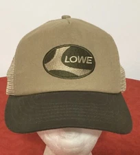 LOWE MANUFACTURING One-size Khaki Trucker Hat Mesh Baseball Cap Made in USA NEW!