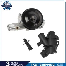 Water Pump w/ Bolts Gaskets Connector + Thermostat For Jaguar Land Rover V8 5.0L