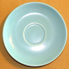 4 Lt. Blue/Aqua Ceramic 6" Saucers, Unmarked — photo 2
