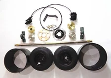 900mm 25mm Axle keyway running full length foot brake control drift wheel&sleeve