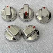 5 Pk DG64-00473A Top Burner Control Knob Replacement for Samsung Gas Range Oven