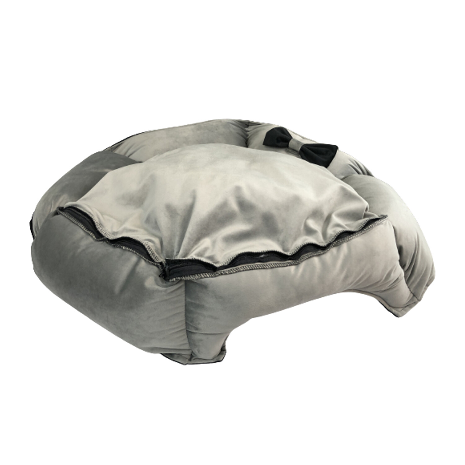 Lit pour chien gris déhoussable de 50 cm idéal pour chiot