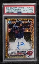 2021 Bowman Chrome HTA Gold Shimmer Refractor 12/50 Gilberto Celestino Auto y1g