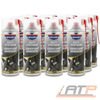 12x 400ml PRESTO HAFTSYNTHESE HAFTFETT FETTSPRAY SPRÜHFETT KORROSIONSSCHUTZ