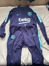 Nike FC Barcelona Tracksuit Set Men  s Size Medium Navy White