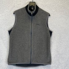 Vintage Patagonia Vest Men's Medium Gray USA Made Outdoor Hiking Fleece Zip