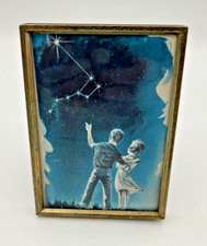 Adorable image livre enfant vintage encadrée 3,5x5 grande plongeur