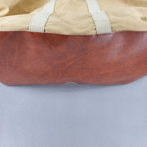 Vintage 70er LL Bean XL Canvas Seesack Beuteltasche Tasche Ledergriffe unten USA Scoville - Bild 5 von 21
