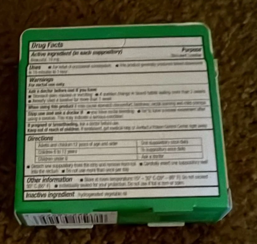 Rite Aid Fast Relief Laxative Suppositories, Bisacodyl, 10Mg , 8 Suppositories - Image 2 of 2