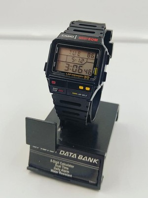 CASIO SDB-300W Digital Wristwatch 1986 Data Bank 50M