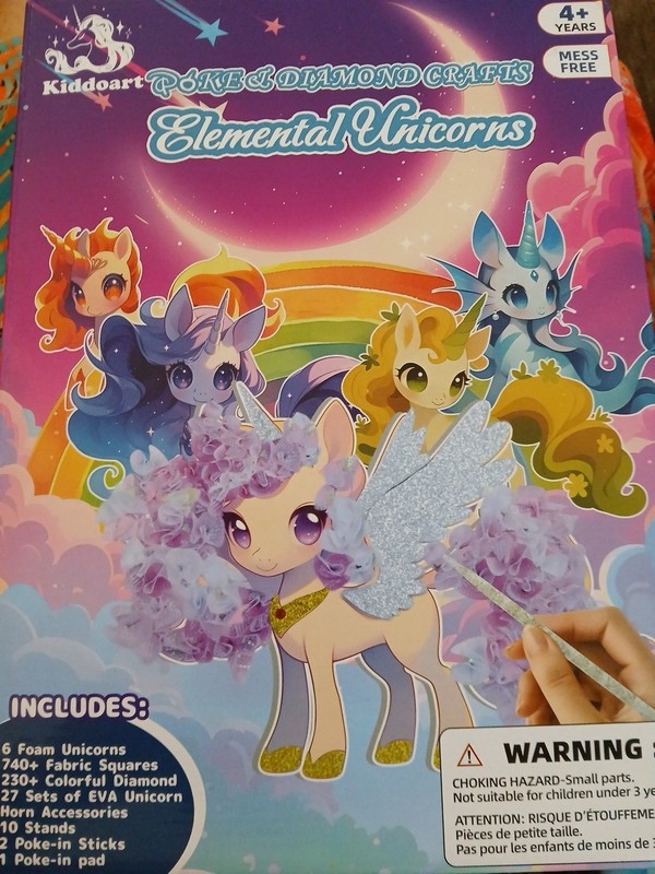 Elemental Unicorns Poke Diamond Crafts By Kiddoart