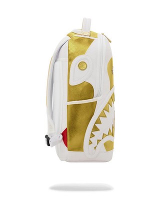 WY- White Backpack with Gold Accents White Quilted - Gold Backpack – Nfinity™ Cheer main image 4