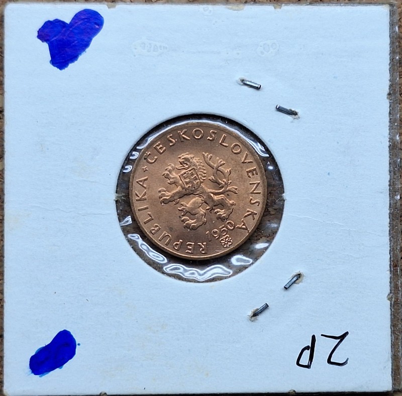 Vary Nice Old BU Czechoslovakia 20 Haleru Coin 1950 Vintage World Foreign !!