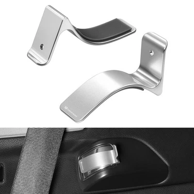 BEVINSEE For BMW E92 2007-2013 Seatbelt Extender Arm Fix Hooks Aluminum Silver - Image 1 of 4