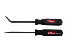 2-Piece Mini Handle Pry Bar Tool Set, Includes Straight and Curved Blade