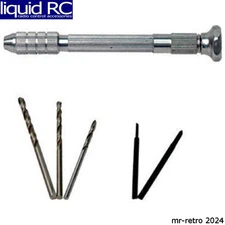 Racers Edge 7061 Pin Vise Miniature Drill Set with 5 Bits
