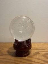 LONGWIN 120MM Clear Crystal Ball Meditation Glass Sphere Photo Prop Free Stand