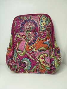 VERA BRADLEY Petal Pink Swirls  Backpack 18H X 13W X 6D Mint! 6 Pockets Vera Bradley Pink Swirls Backpack | eBay main image 4