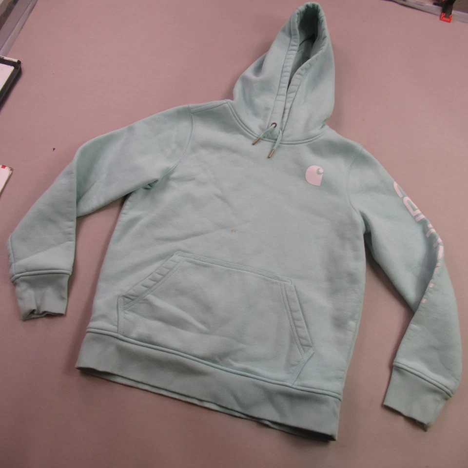 Sudadera con Capucha Carhartt Niños Mediana 8-10 Manga Larga Con Capucha Calce Relajado Bolsillos Verde Foto 2 de 4
