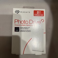 Seagate Photo Drive 2 TB External Hard Drive (White) NEW