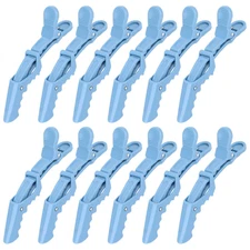12pcs Blue Alligator Hair Styling Clips for Sectioning