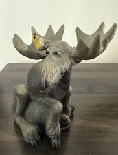 Big Sky Bearfoots Moose "Singing Tree" Rustic Cabin Decor Figurine 1998 Retired