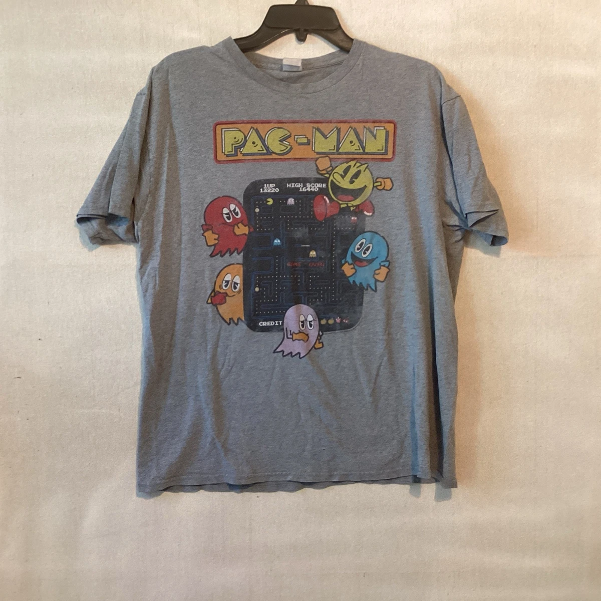 Maglietta Pac-Man – Uomo, Colore Nero, Taglia Small, Scollo Club, Cotone, Lavabile In Lavatrice