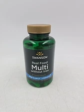 Swanson Real Food Multi Men's Daily Vitamin Vegetable Capsules 90 Count Exp 9/26