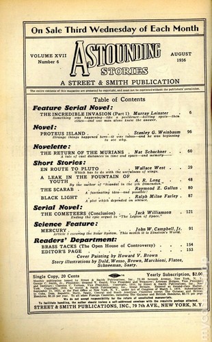 Astounding Stories Pulp Aug 1936 Vol. 17 #6 VG/FN 5.0 TRIMMED - Picture 3 of 3
