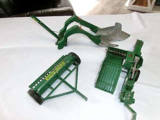 Agco Farm Toy Oliver Original Slik Corn Picker Hay Baler Grain Drill