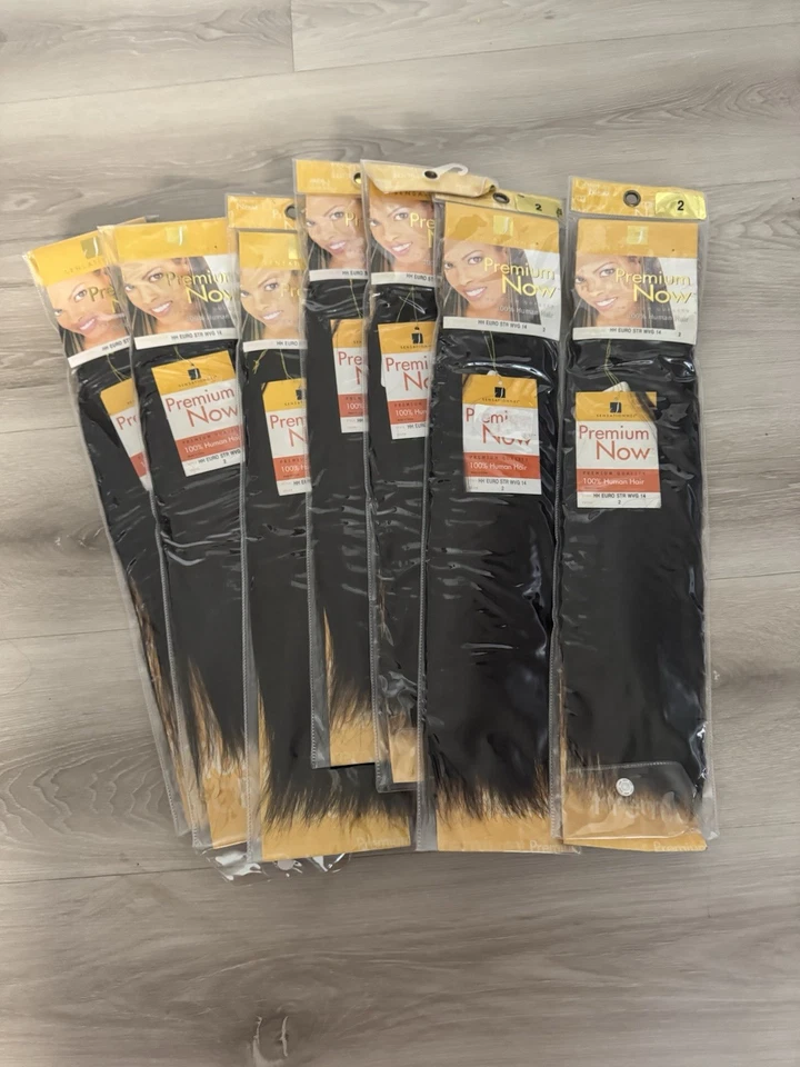 Sensationnel Premium Now Human Hair Euro Straight 14” lot of 7 — 第 3/4 张图片