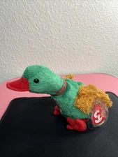 TY Beanie Baby - GREETINGS the Holiday Duck Beanie Baby Of The Month (Dec 2004)