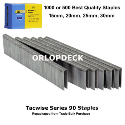 1000 oder 500 Tacwise 90 Serie 15 mm, 20 mm, 25 mm, 30 mm, schmale Kronenklammern