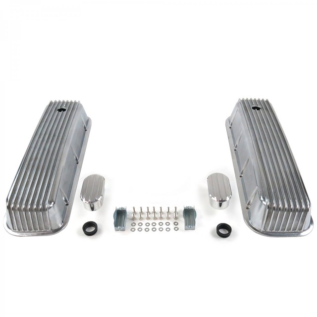 Vintage Short Finned Valve Covers w/ Breathers (No PCV)Small Block