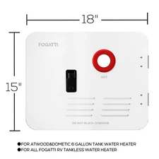 FOGATTI RV Water Heater 15x18 Inches White Door kit Galvanized Steel Camper