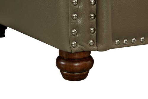 Classic Faux Leather Sofa Upholstered Couch with Nailhead Trim Removable Cushion - Picture 163 of 206