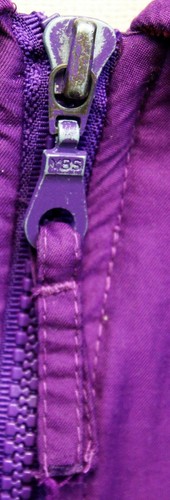 Vtg 1990s Color & Co Purple Quilted Insulated Jacket Girls 7 Fleece Red Plaid - Picture 2 of 12