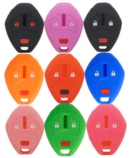 Fit Mitsubishi Lancer Mirage L200 Eclipse 3 Button Key Fob Silicone Case Cover