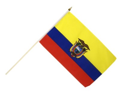 Ecuador Stockflagge Flaggen Fahnen Stockfahne 30x45cm