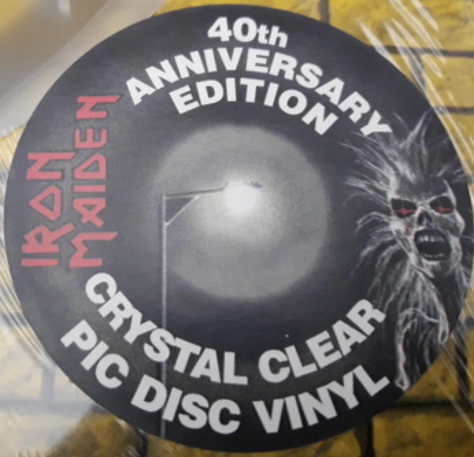 Iron Maiden - s/t Lim. 40th Anniversary Edition Crystal Clear Pic Disc Vinyl NEU - Bild 3 von 3