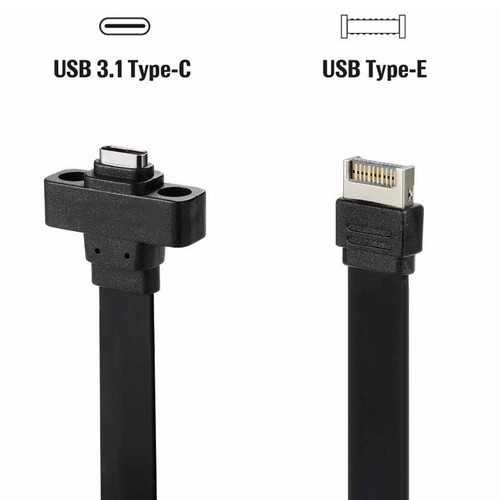 USB 3.1 Type C Front Panel Header Extension Cable Type E To Type C Fit - Picture 2 of 24