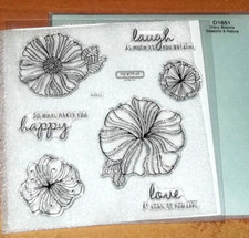 CTMH D1651 WAVY BLOSSOMS FLOWERS, Laugh as much as you breath, LOVE as long..