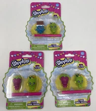 Moose Shopkins Pencil Toppers & Mini Pink Pencil- 3 Pack (6 Toppers & 3 Pencils)