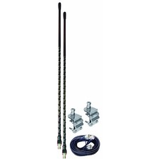 Accessories Unlimited AUMM23-B Dual Three Foot Mirror Mount CB Antenna Kit